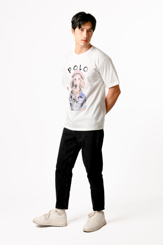 Polo Bear Graphic Tee — White