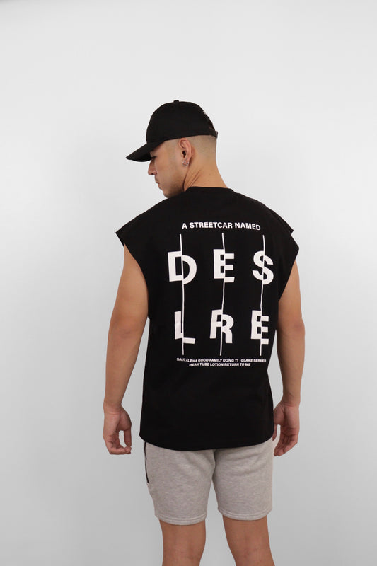 Black "A Streetcar Named Desire" Graphic Muscle Tee