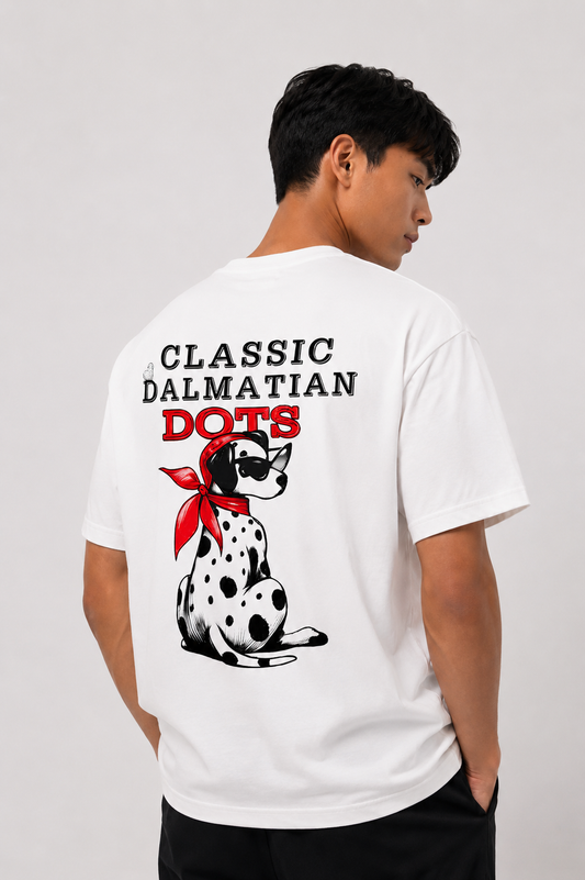Dalmatian Elegance Tee — White