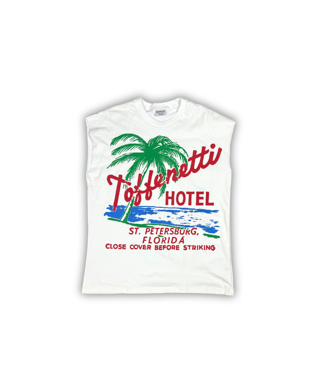 White Toffenetti Hotel Muscle Tee