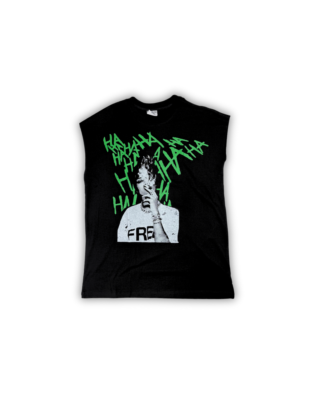 Black HaHa Graphic Muscle Tee