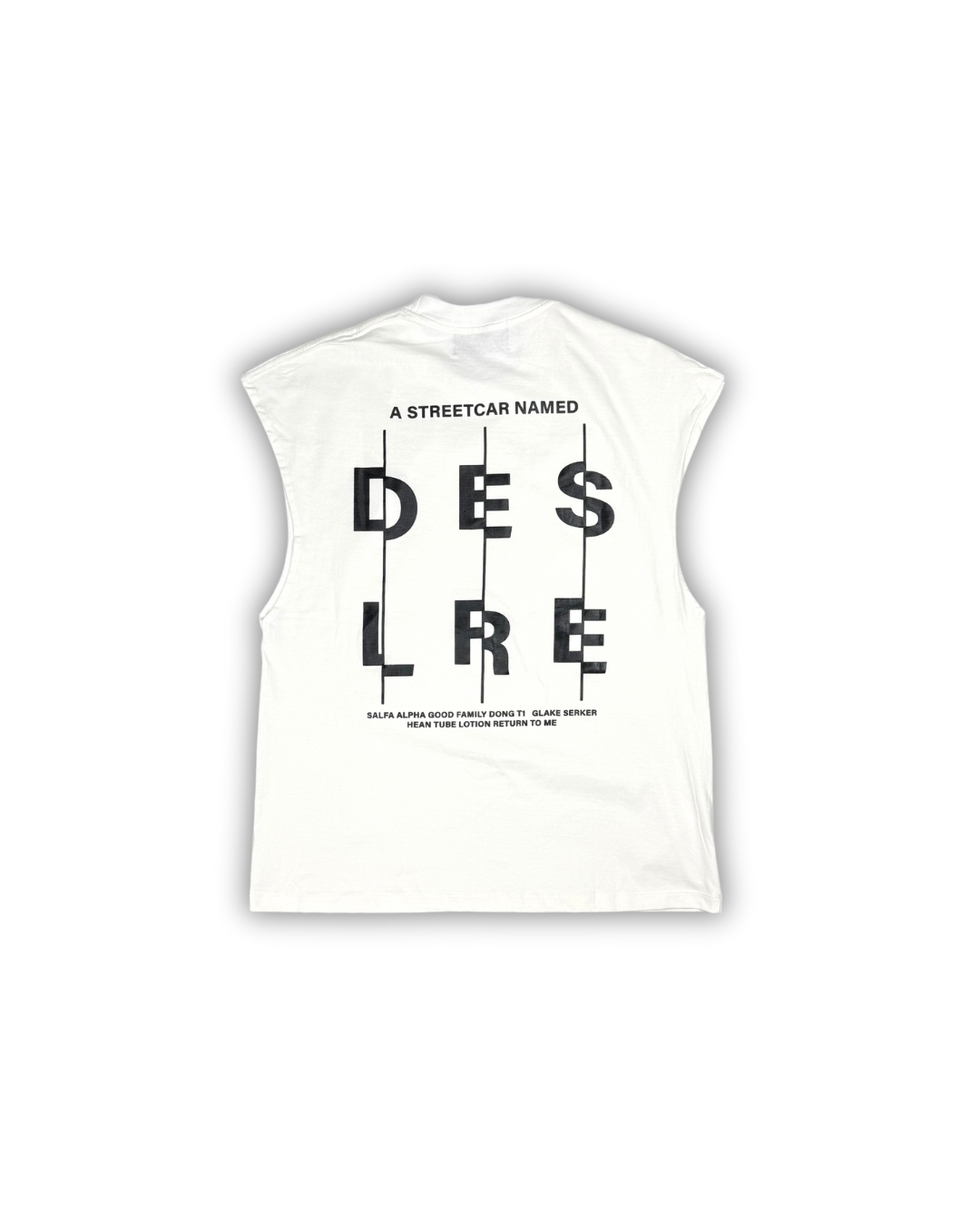 White "A Streetcar Named Desire" Graphic Muscle Tee