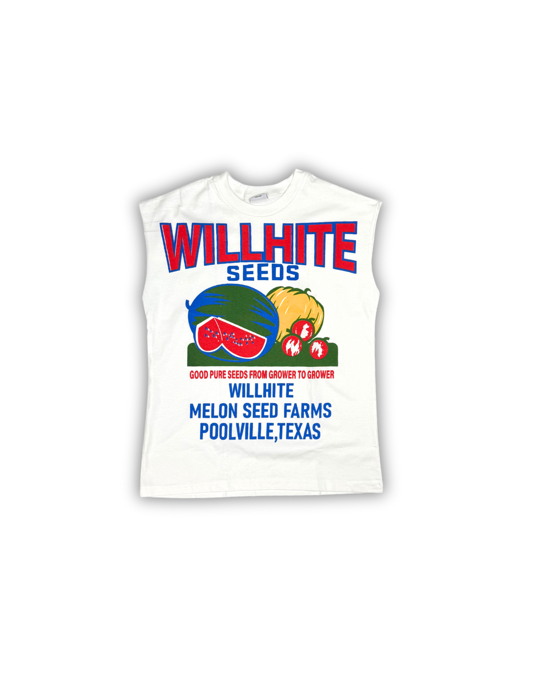 White Willhite Seeds Graphic Muscle Tee