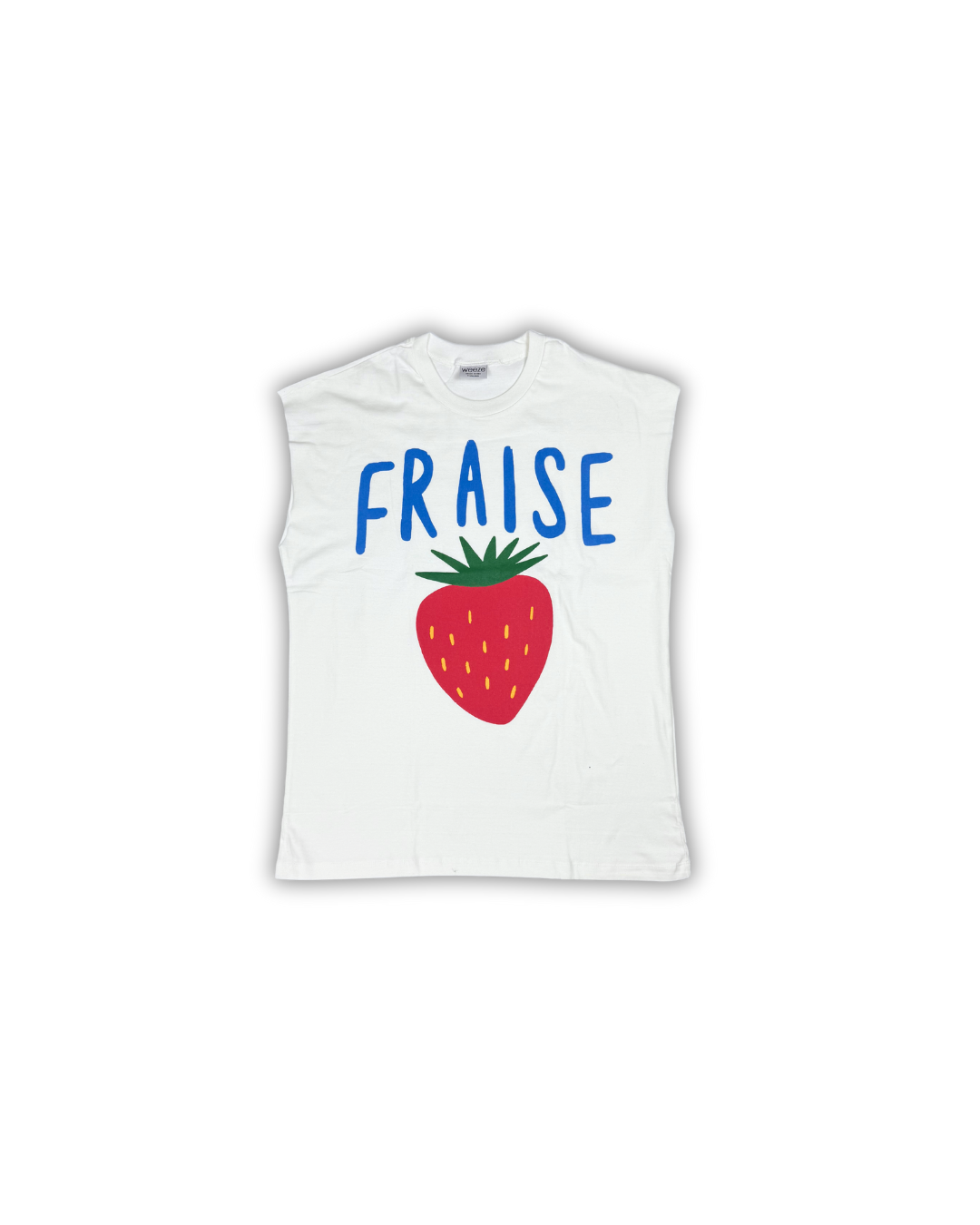 White Fraise Graphic Muscle Tee