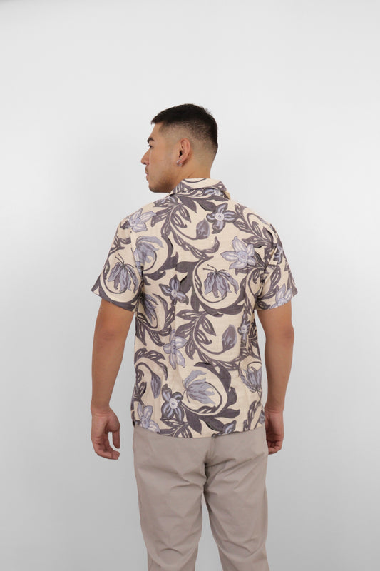 Blue Bloom Camp Shirt