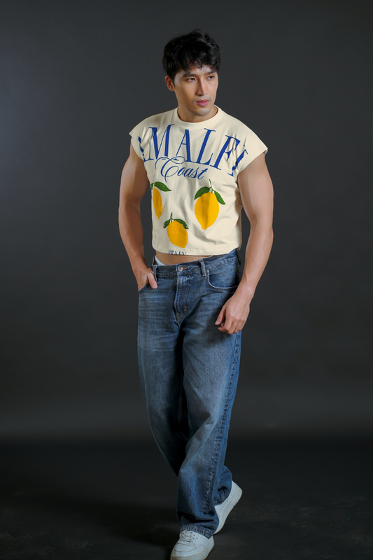 Amalfi Coast Lemon Tee — Cream