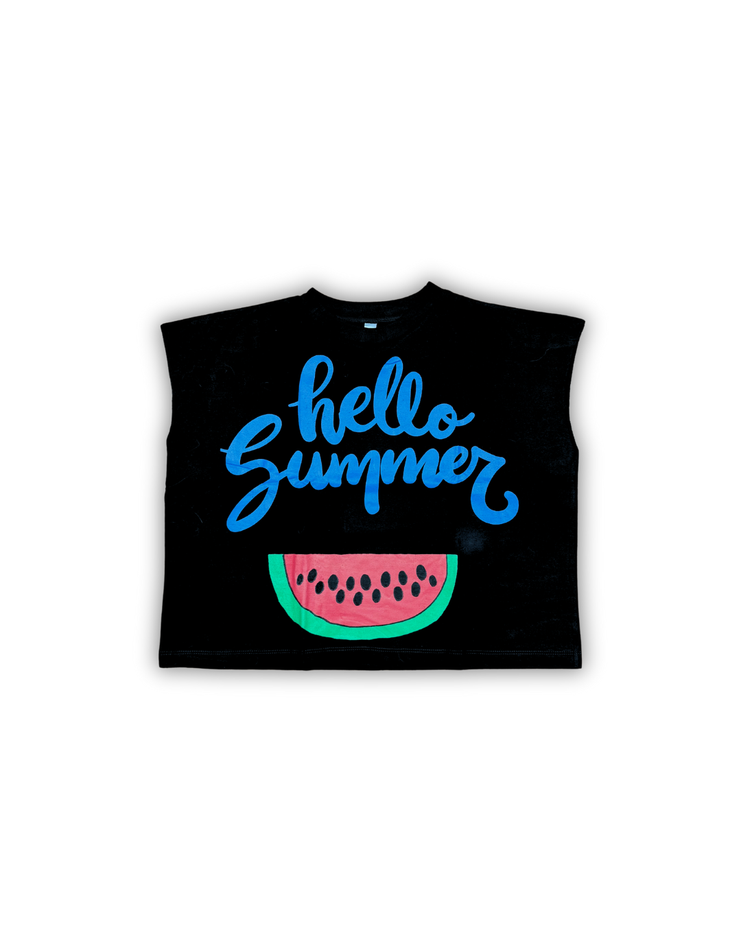 Black Hello Summer Watermelon Graphic Tee