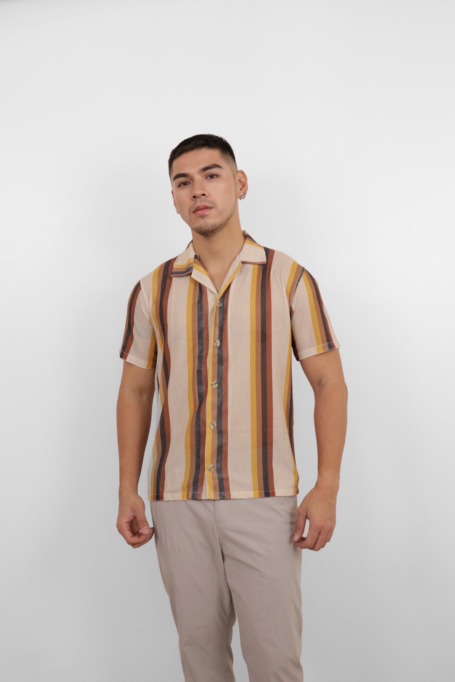 Riviera Stripe Camp Shirt