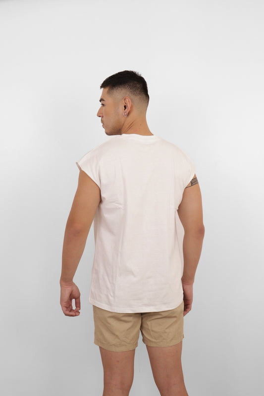 White Farmers Market Lemons Graphic Muscle Tee