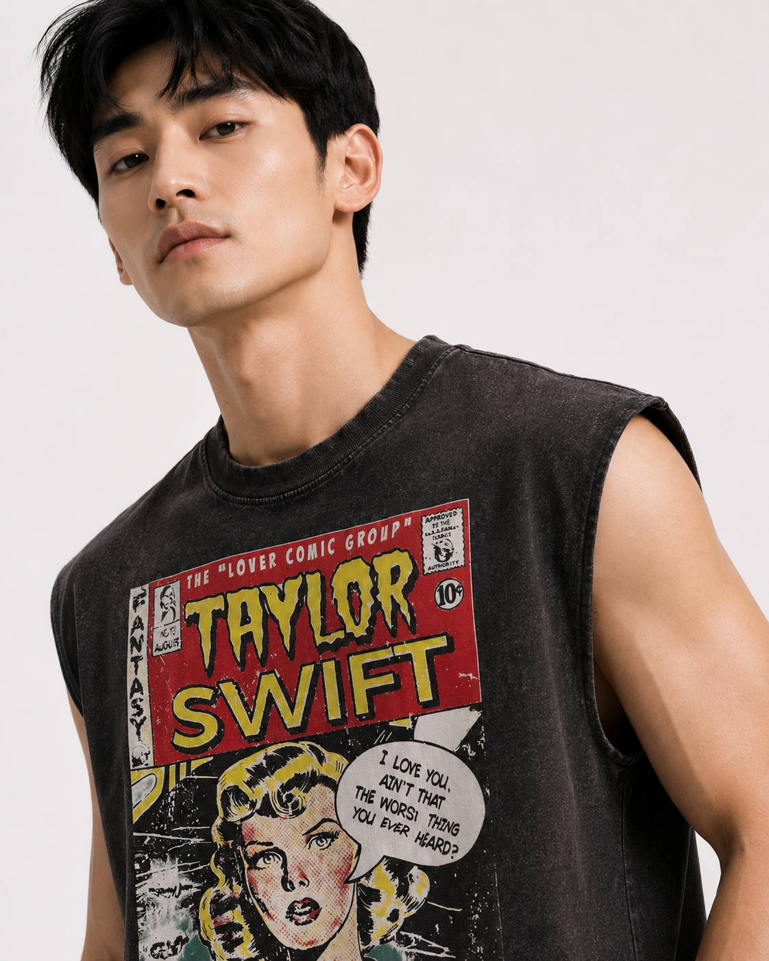 Taylor Swift Comic Cover Cropped Muscle Tee