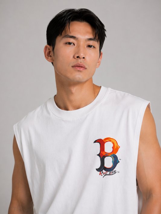 Boston Red Sox White Sleeveless Tee