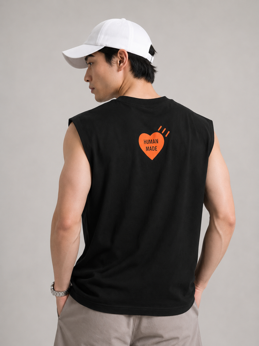 Human Made Duck Black Sleeveless Tee