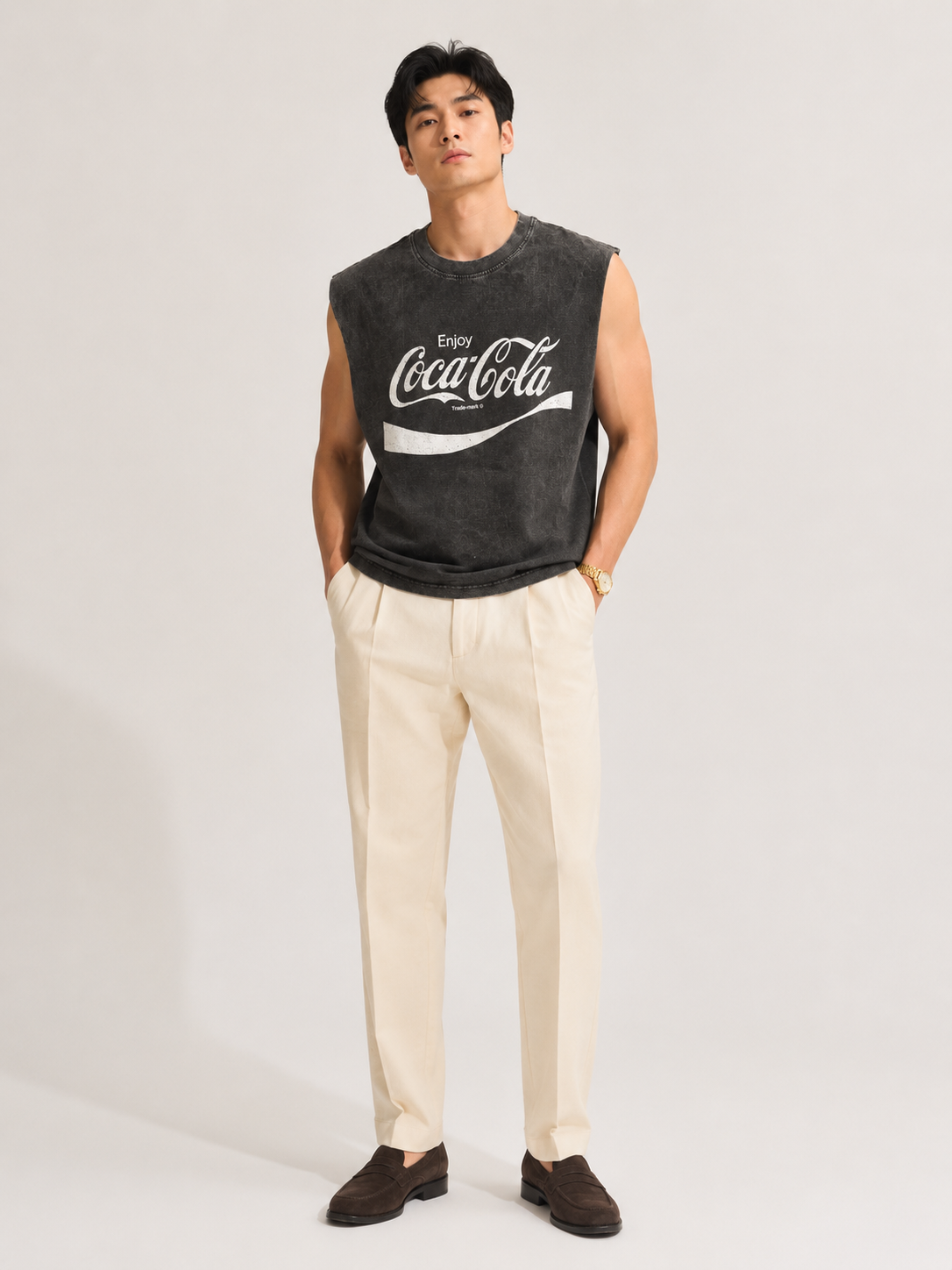 Coca-Cola Acid Wash Sleeveless Tee
