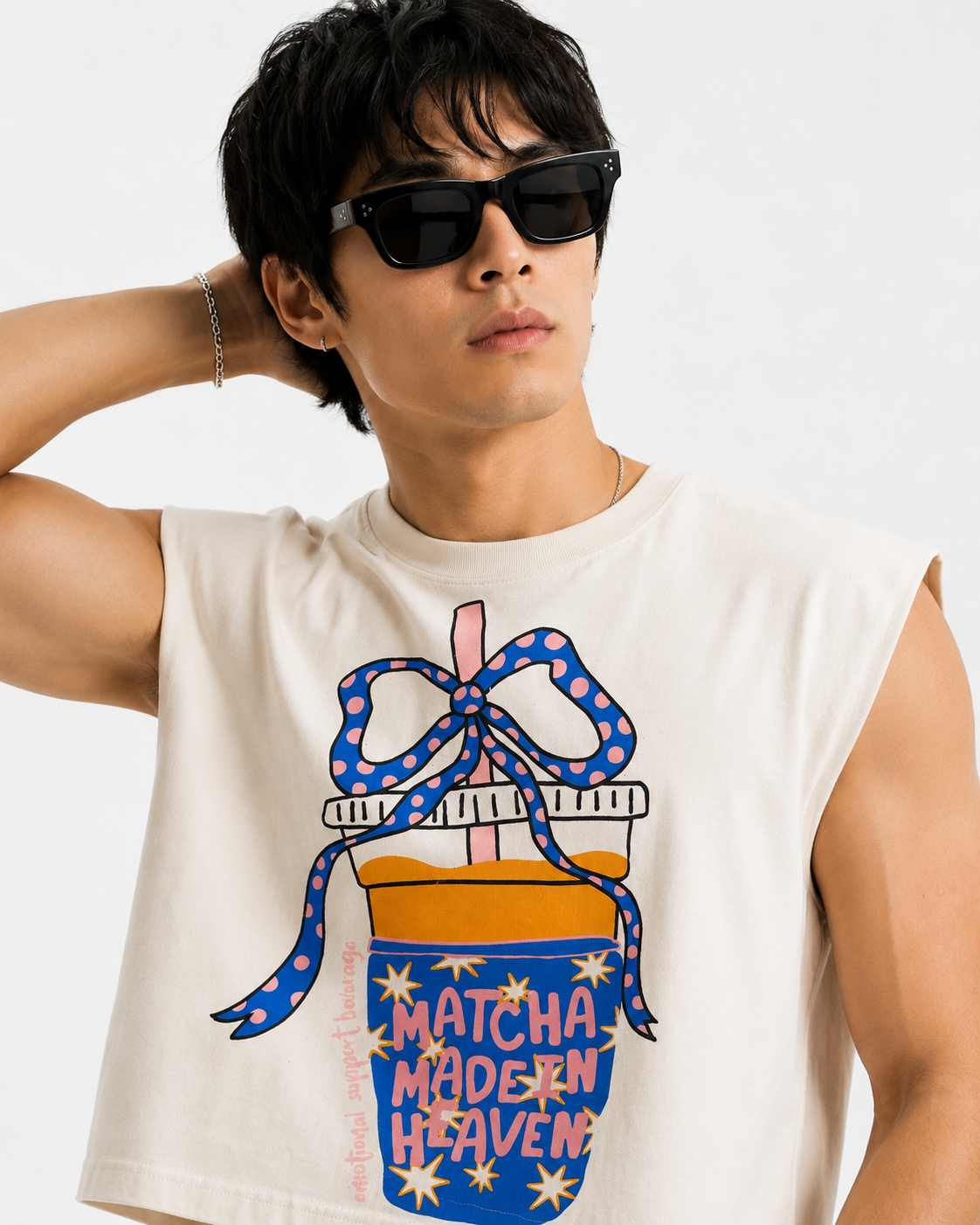 Matcha Made in Heaven Cropped Muscle Tee