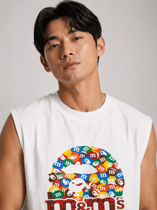BAPE x M&M's White Sleeveless Tee