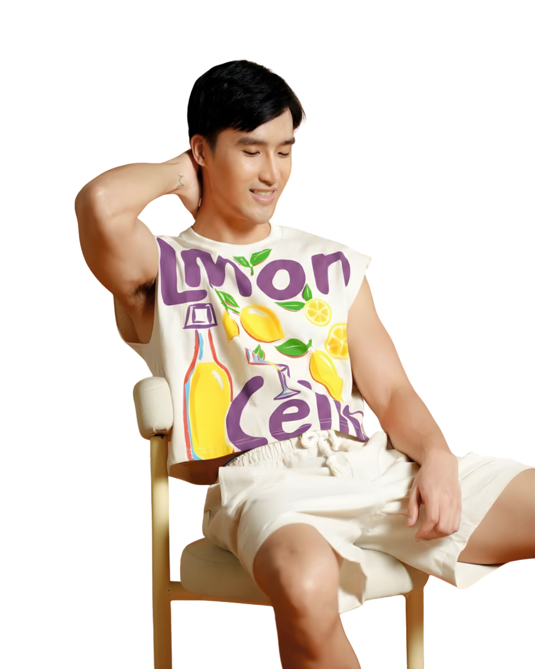 Limon Cello Cropped Muscle Tee — Purple