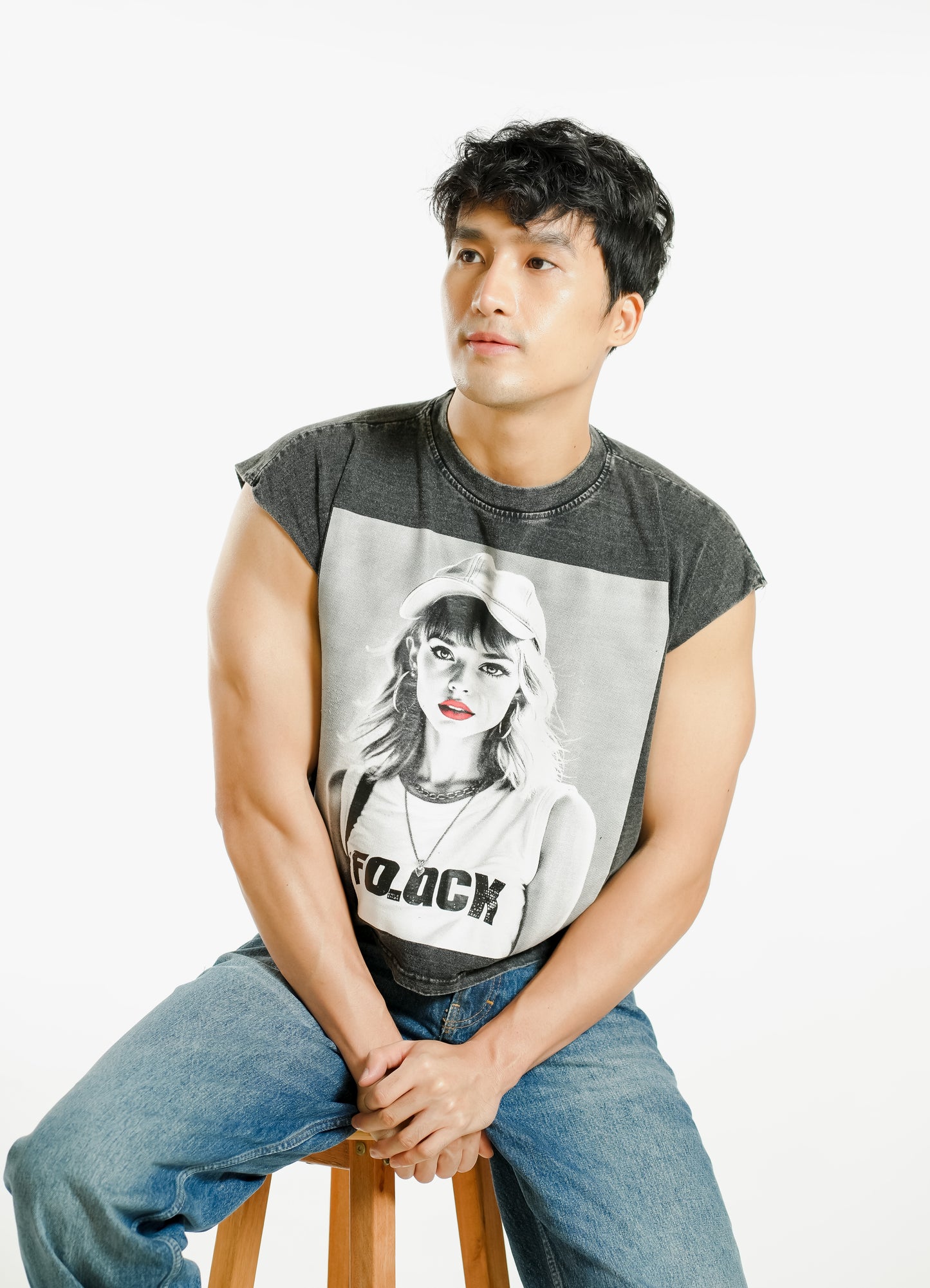 Rebel Girl Cropped Muscle Tee