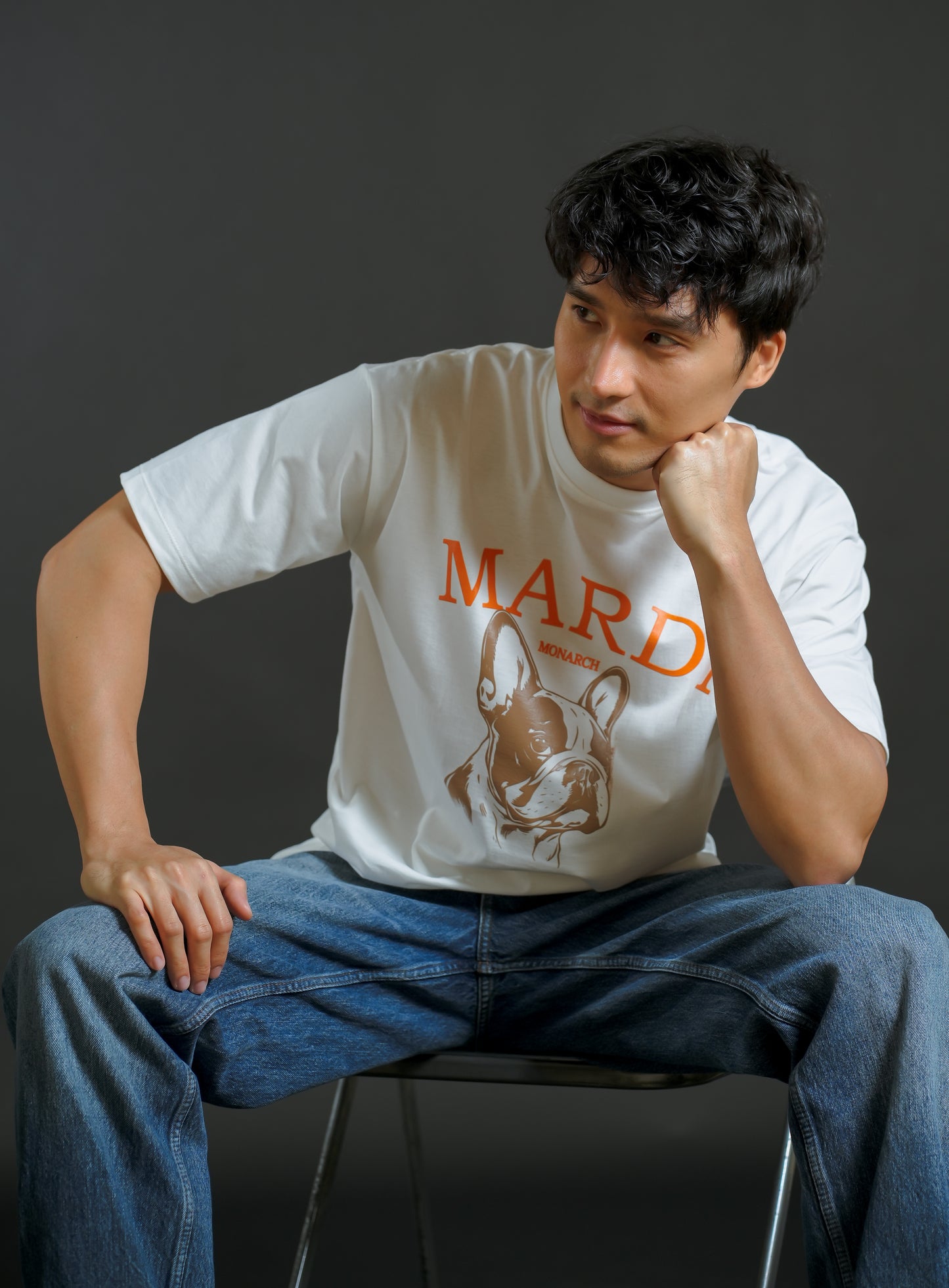 Mardi Monarch Graphic Tee White