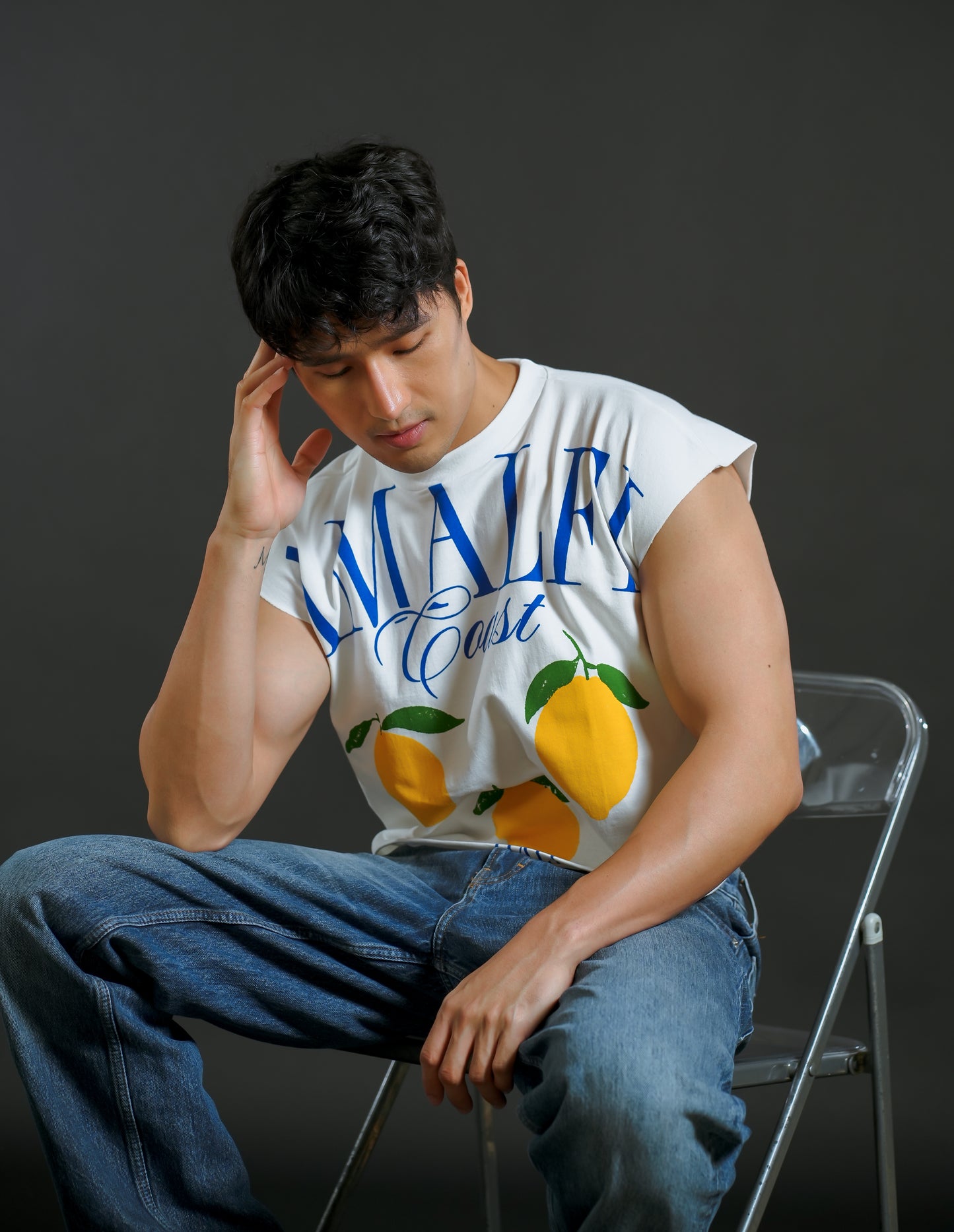 Amalfi Coast Cropped Muscle Tee