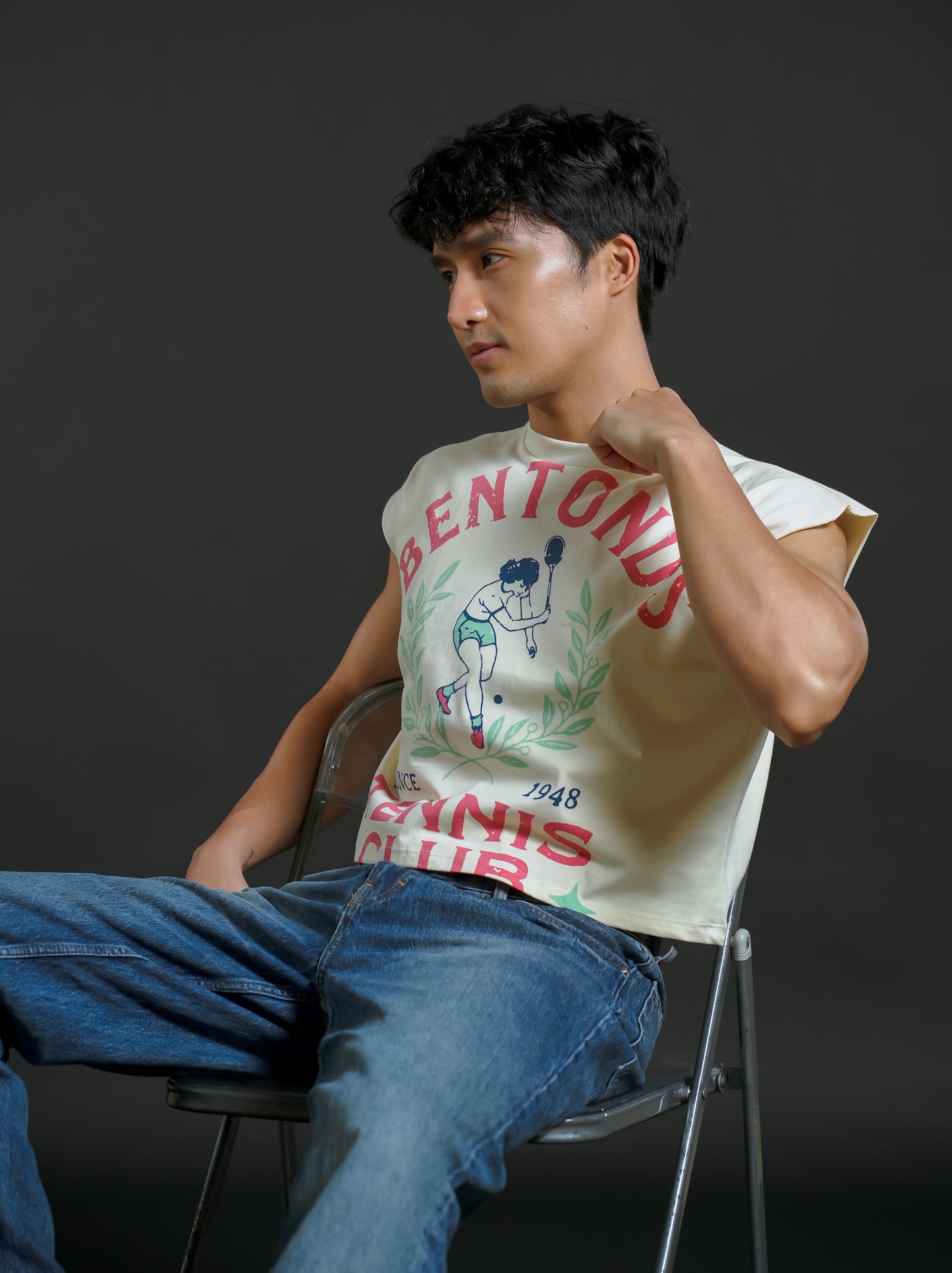Bentonds Tennis Club Cropped Muscle Tee