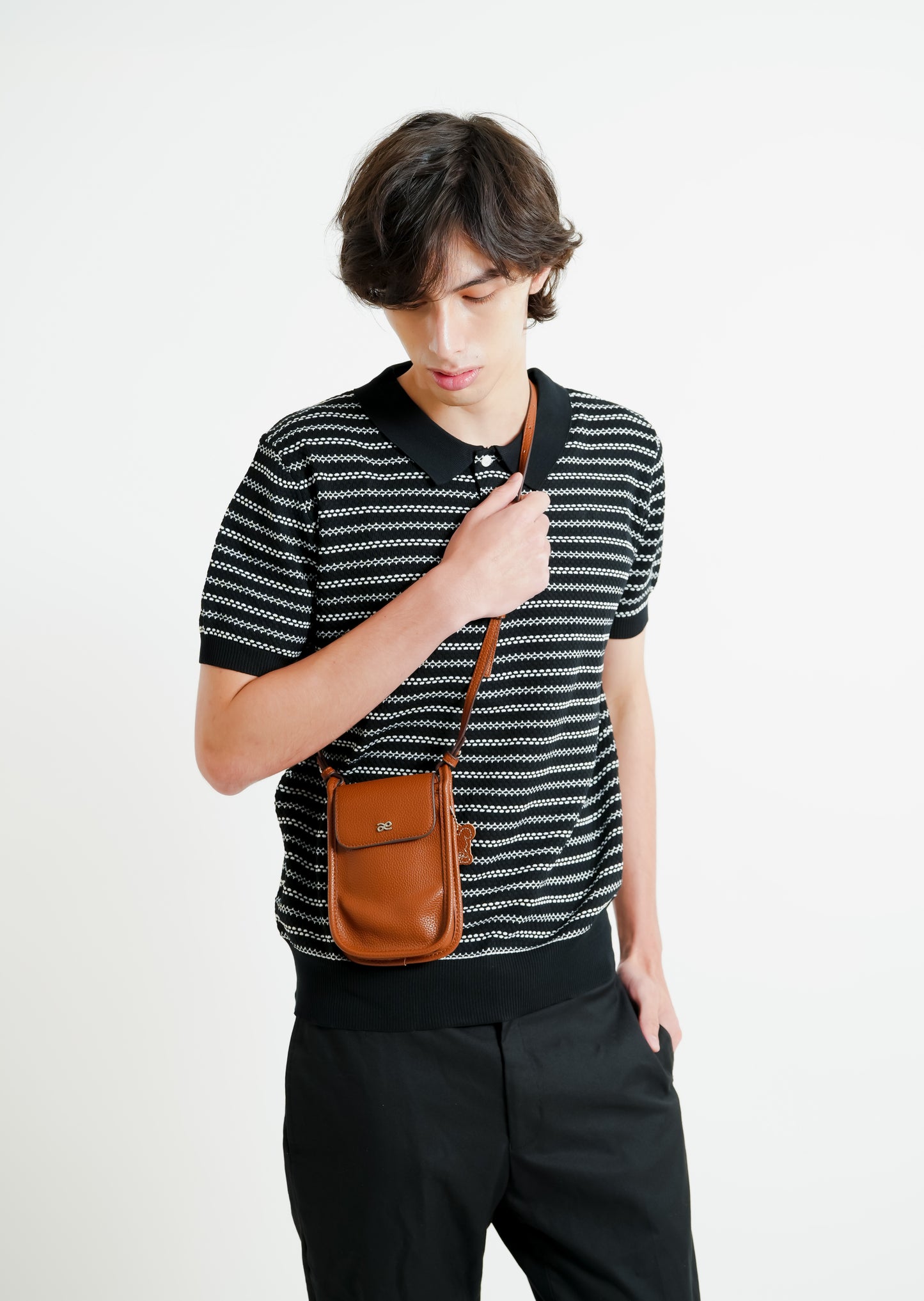 Black & White Micro Stripe Polo