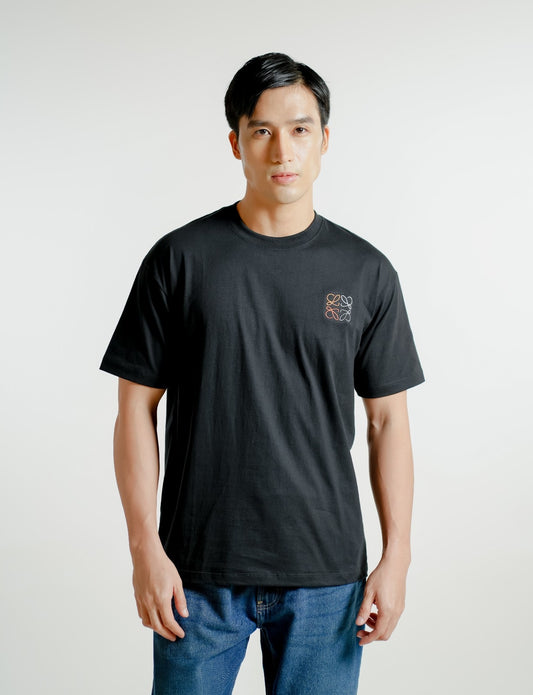 Black Loewe Anagram Embroidered T-Shirt
