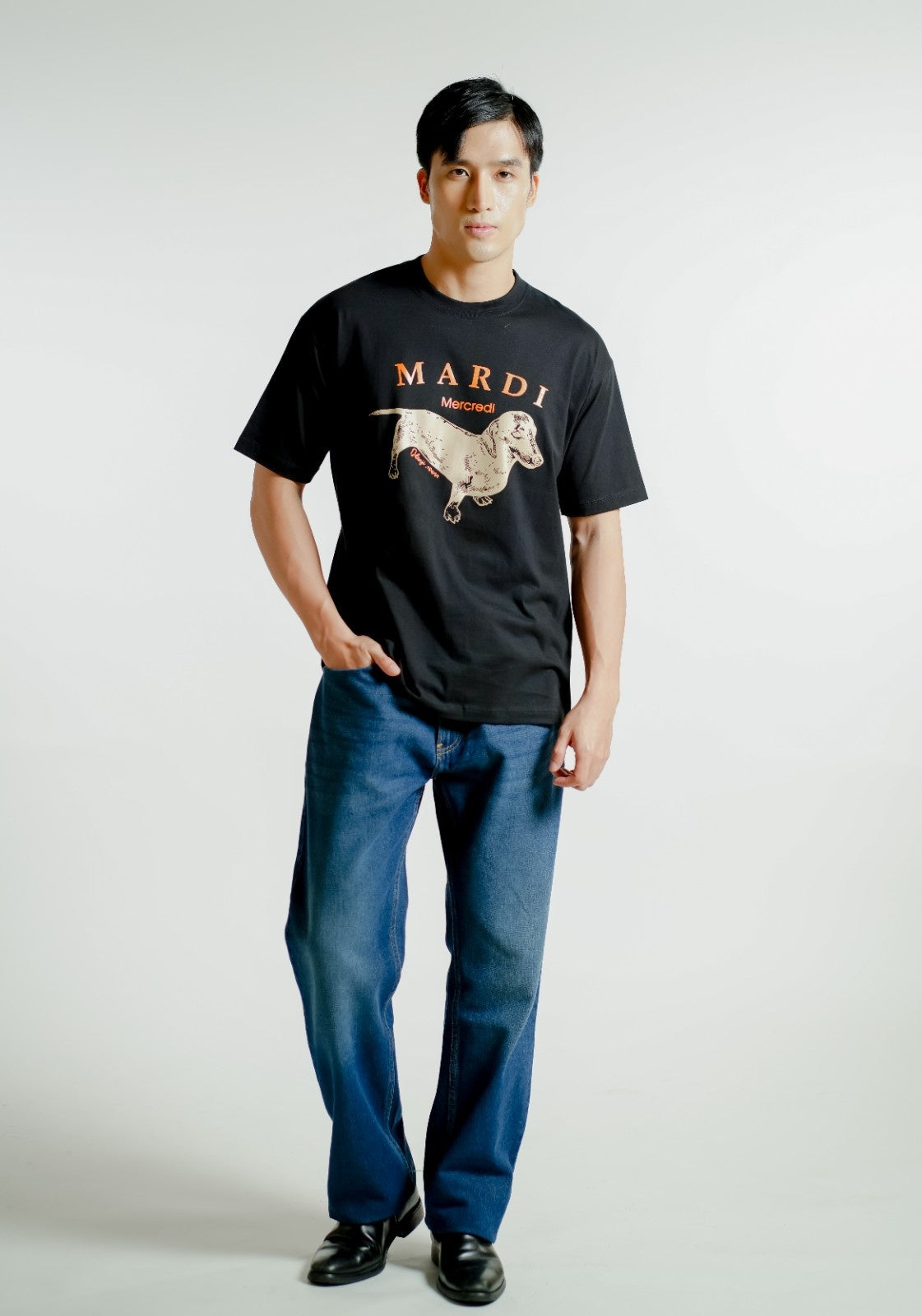 Black Ddanji-Inspired T-Shirt