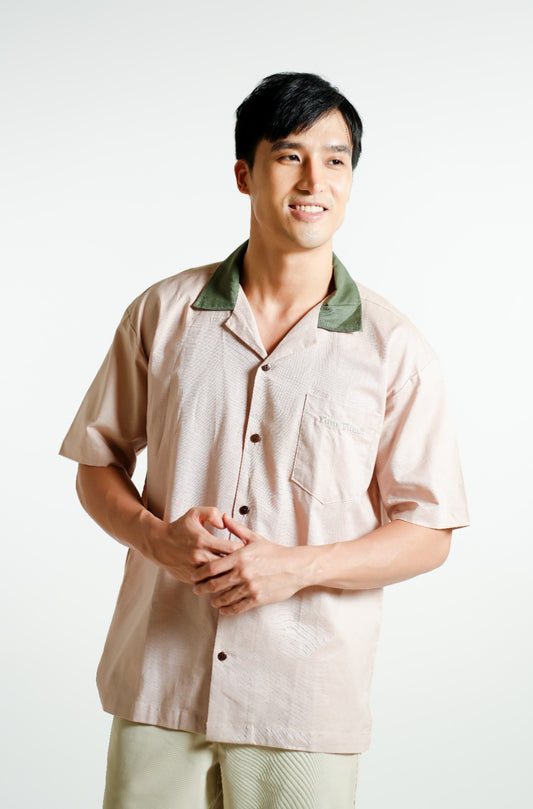 Blush Don’t Worry Be Yummy Open-Collar Polo