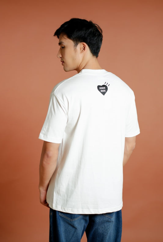 White Human Made-Inspired Bulldog Tee