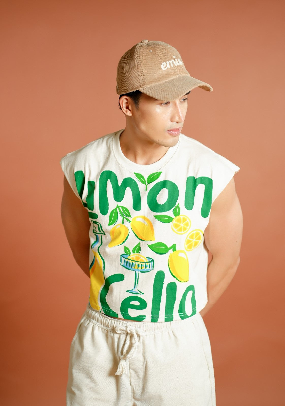 Green Limoncello Cropped Muscle Tee