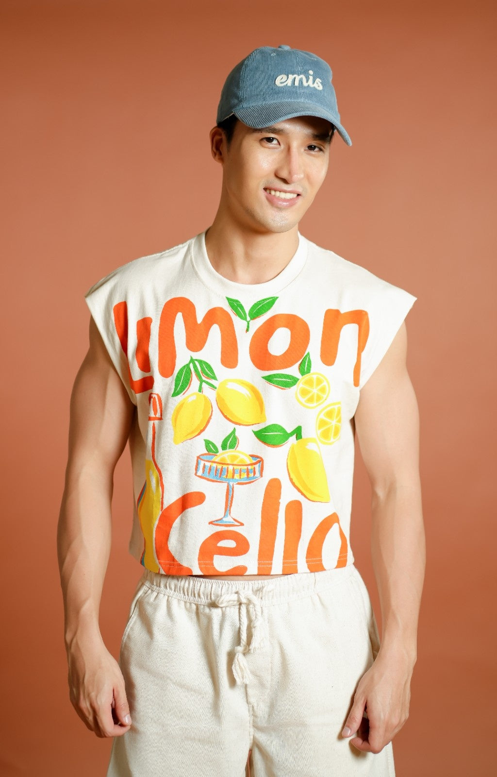 Dusty Blue Emis Corduroy Cap