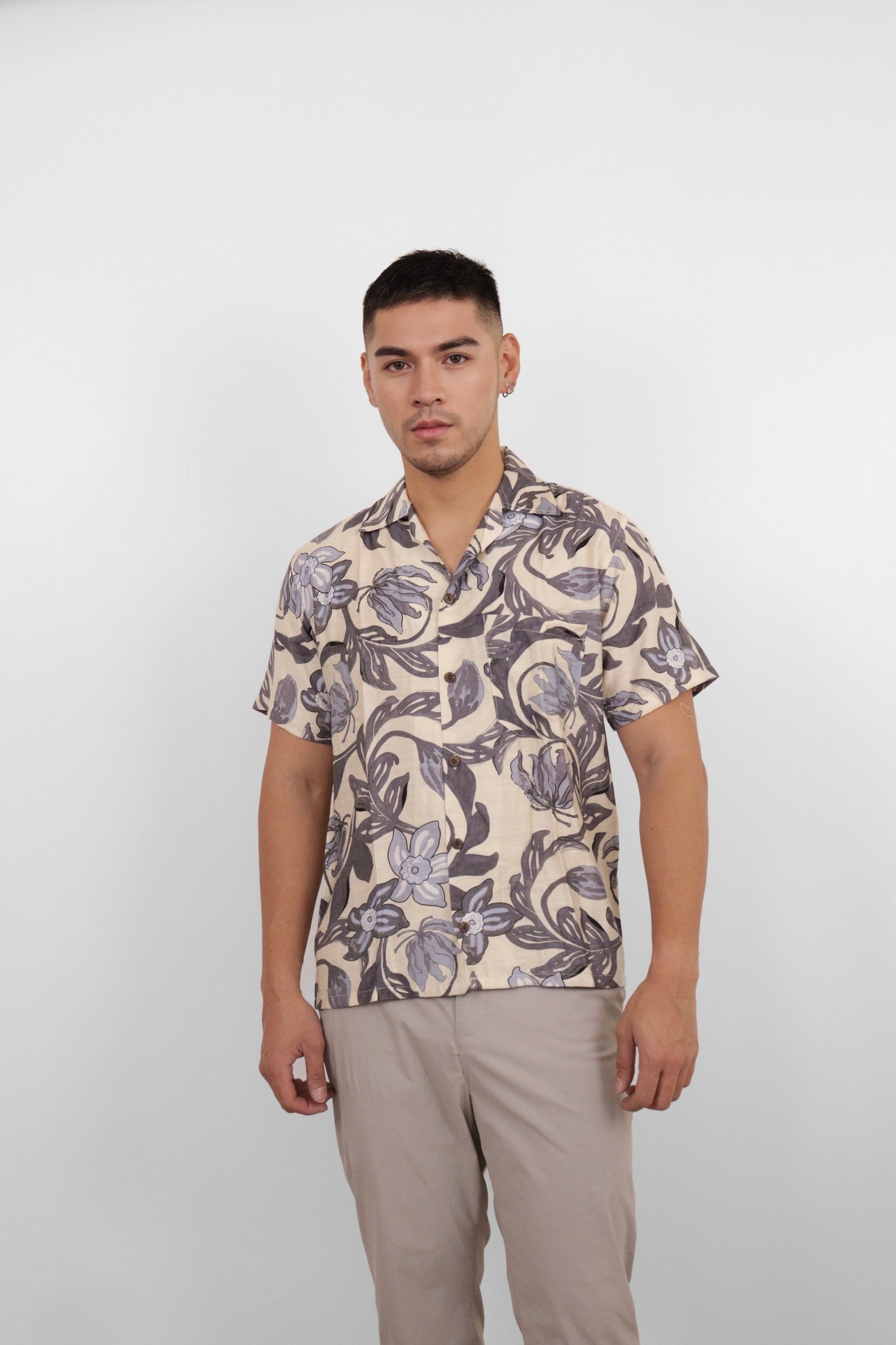Blue Bloom Camp Shirt