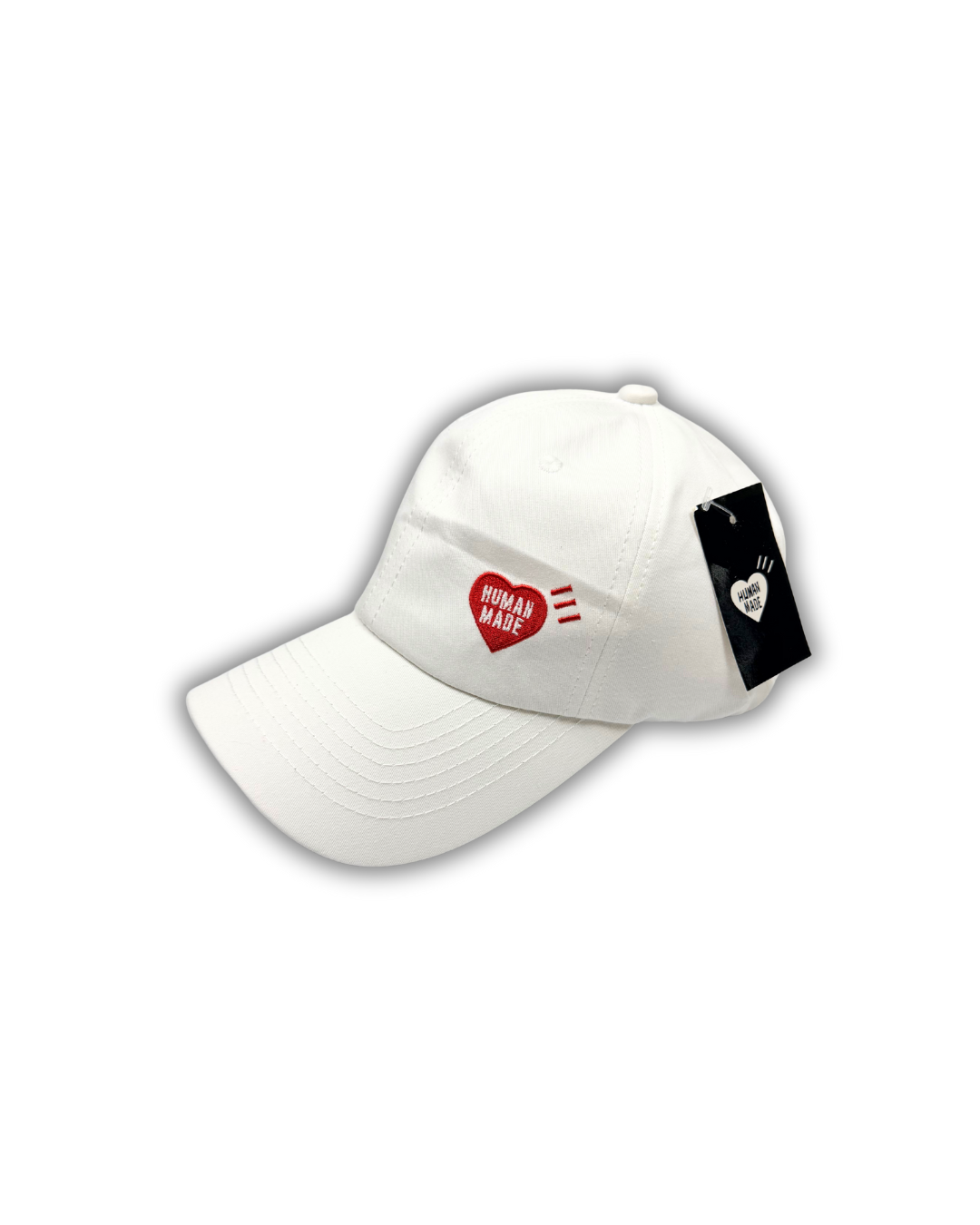 White Human Made Heart Cap