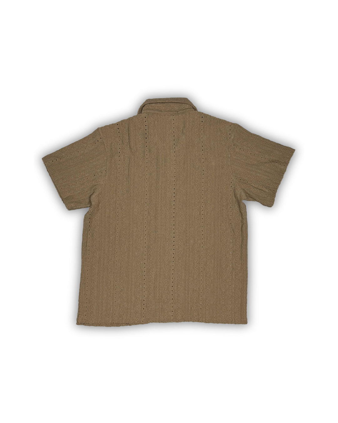 Taupe Textured Camp Shirt