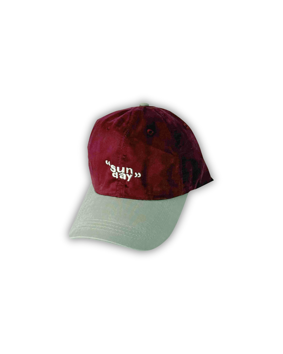 Sunday Two-Tone Cap – Burgundy & Grey
