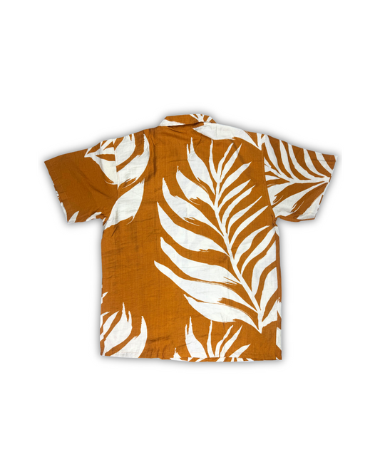 Rust Tropic Vine Camp Shirt