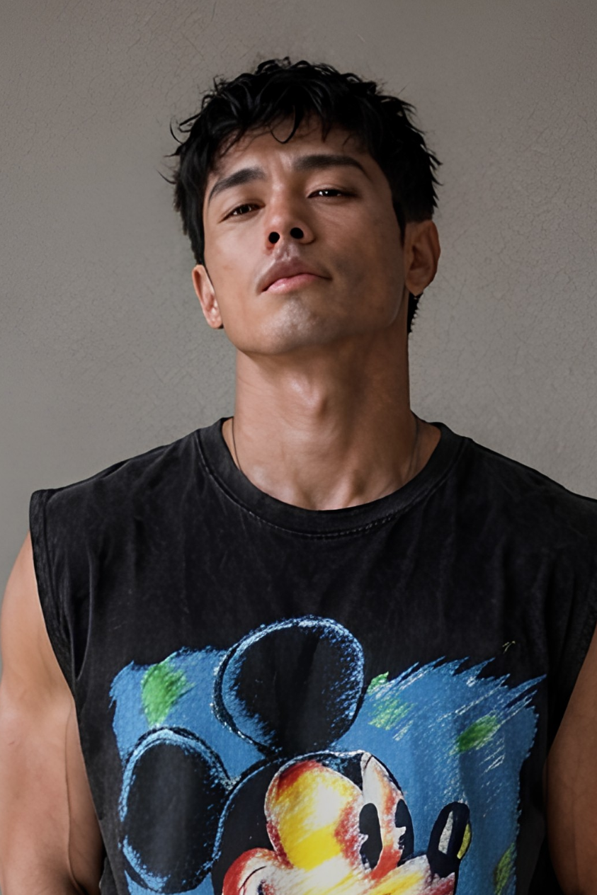 Mickey Sketch Vintage Wash Muscle Tee