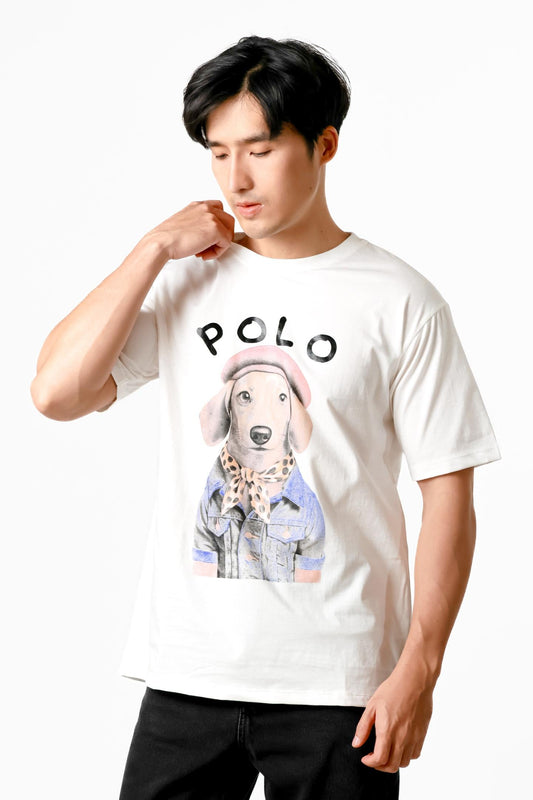 Polo Bear Graphic Tee — White