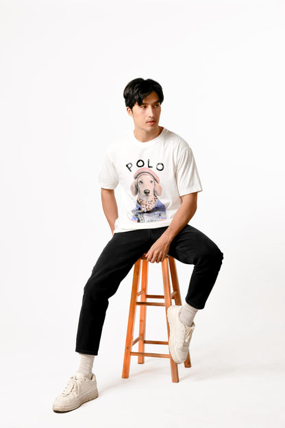 Polo Bear Graphic Tee — White