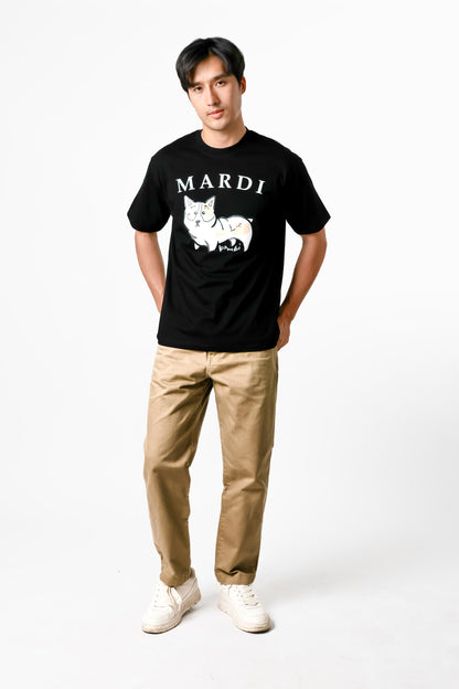 Mardi Dog Graphic Tee — Black