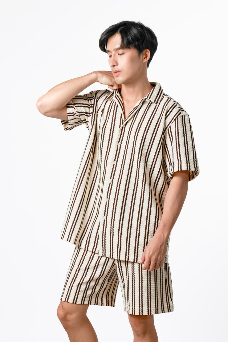 Striped Resort Set — Cream