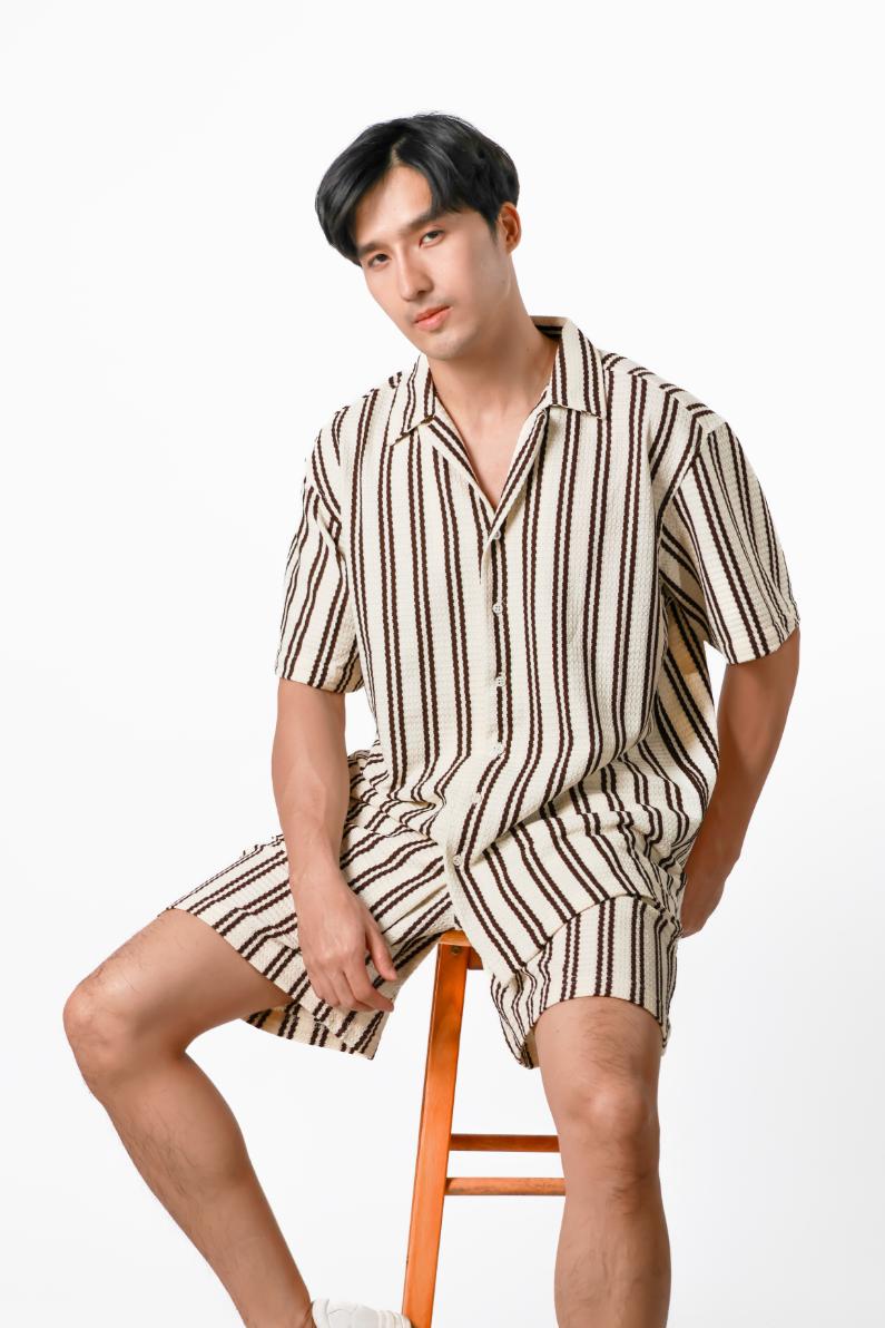 Striped Resort Set — Cream