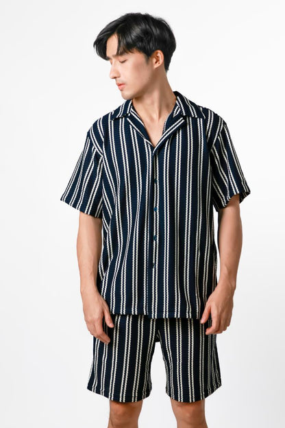 Striped Resort Set — Navy