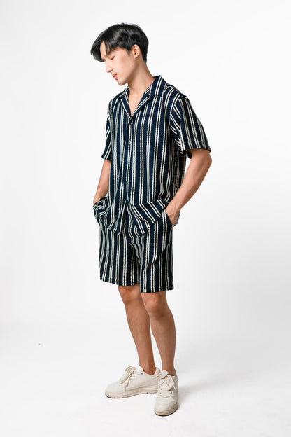 Striped Resort Set — Navy