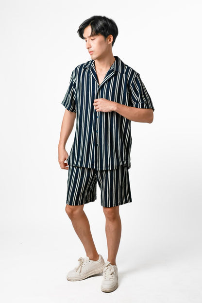 Striped Resort Set — Navy