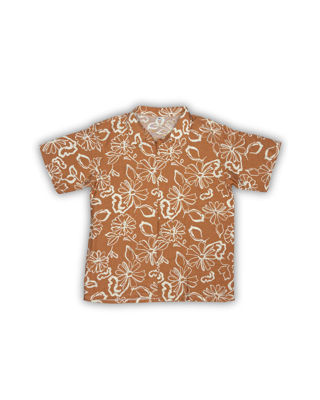 Rust Floral Camp Shirt