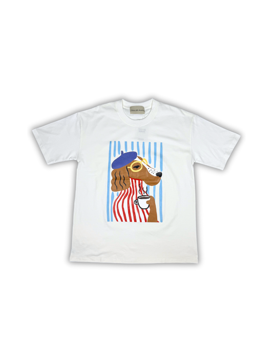 White Café Pup Tee