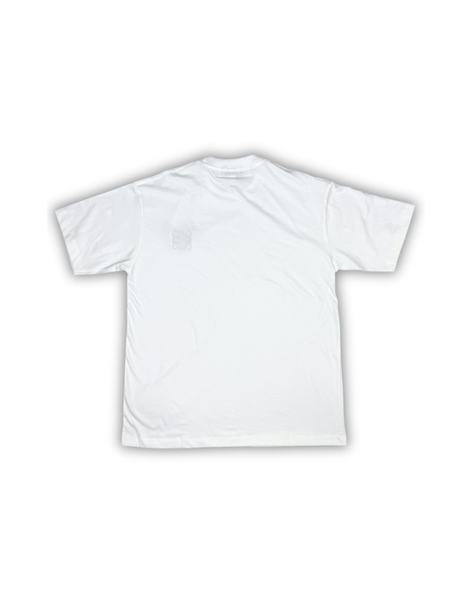 White Loewe-Inspired Anagram Embroidered T-Shirt