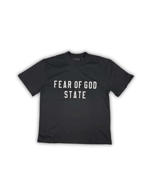 Black Fear of God State Inspired T-Shirt