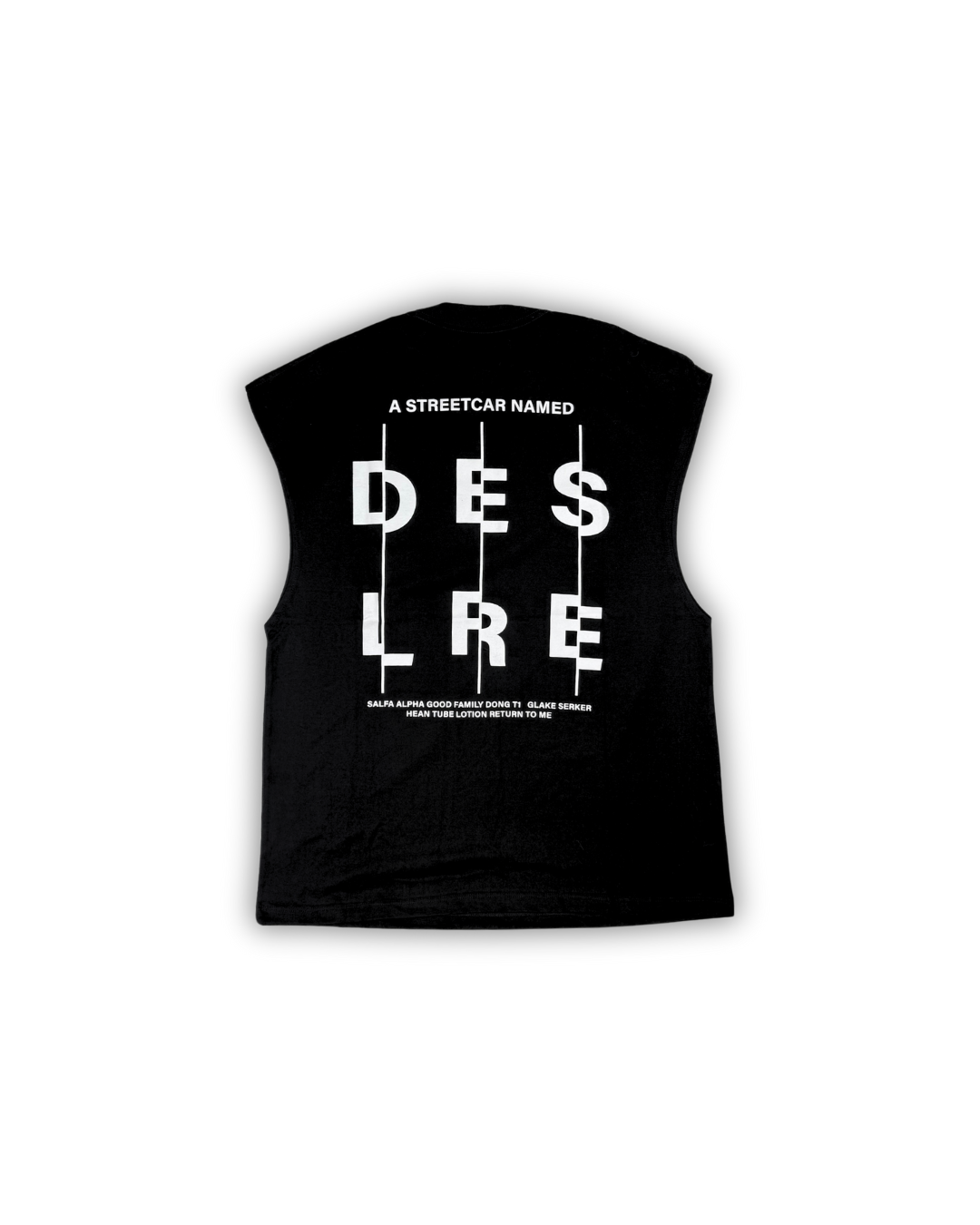 Black "A Streetcar Named Desire" Graphic Muscle Tee